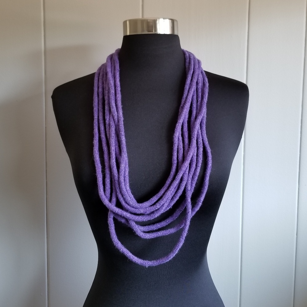 Purple Rope Layered Necklace
